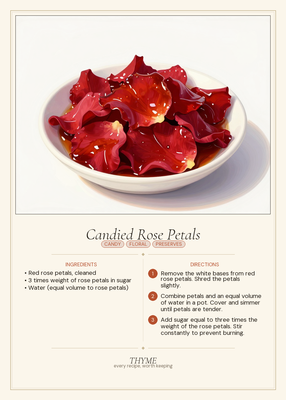 Candied Rose Petals