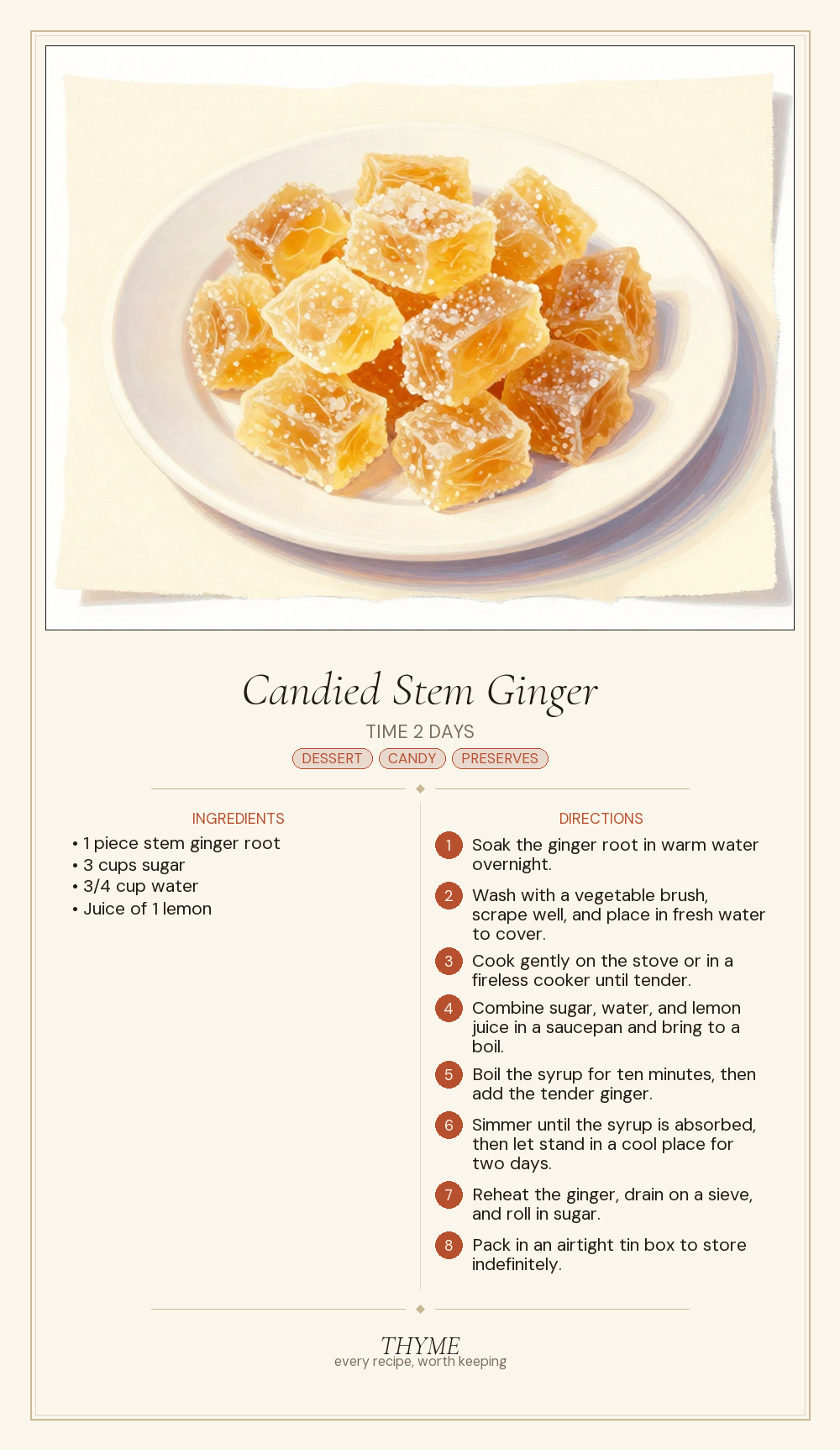 Candied Stem Ginger