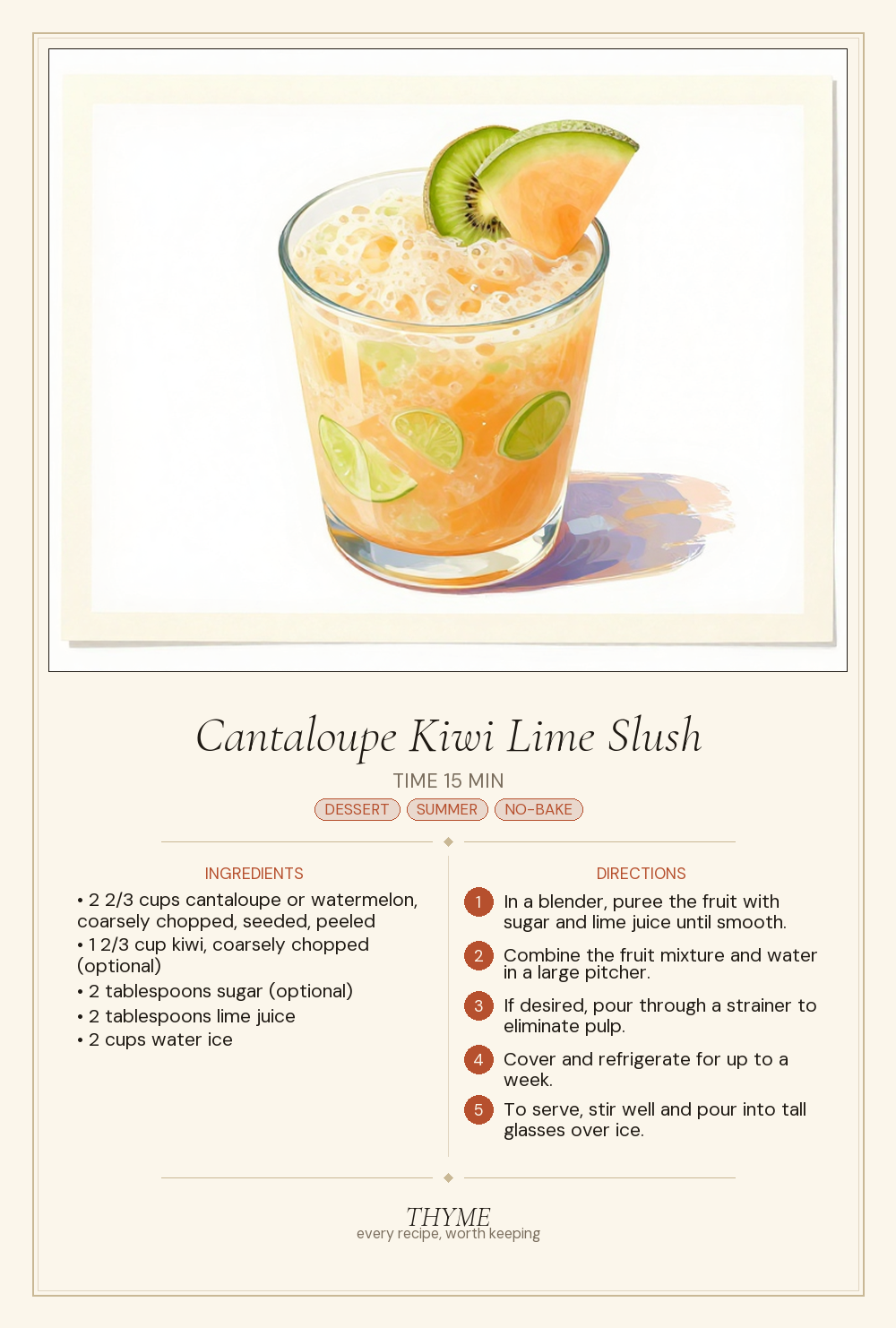 Cantaloupe Kiwi Lime Slush
