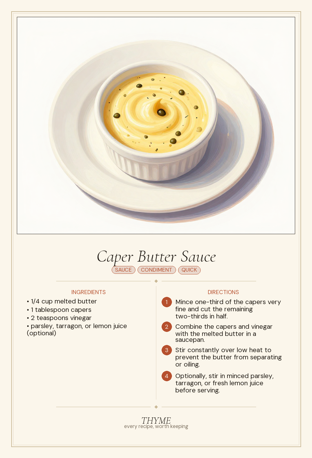 Caper Butter Sauce
