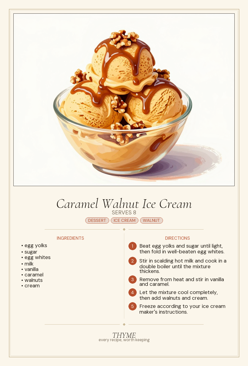 Caramel Walnut Ice Cream