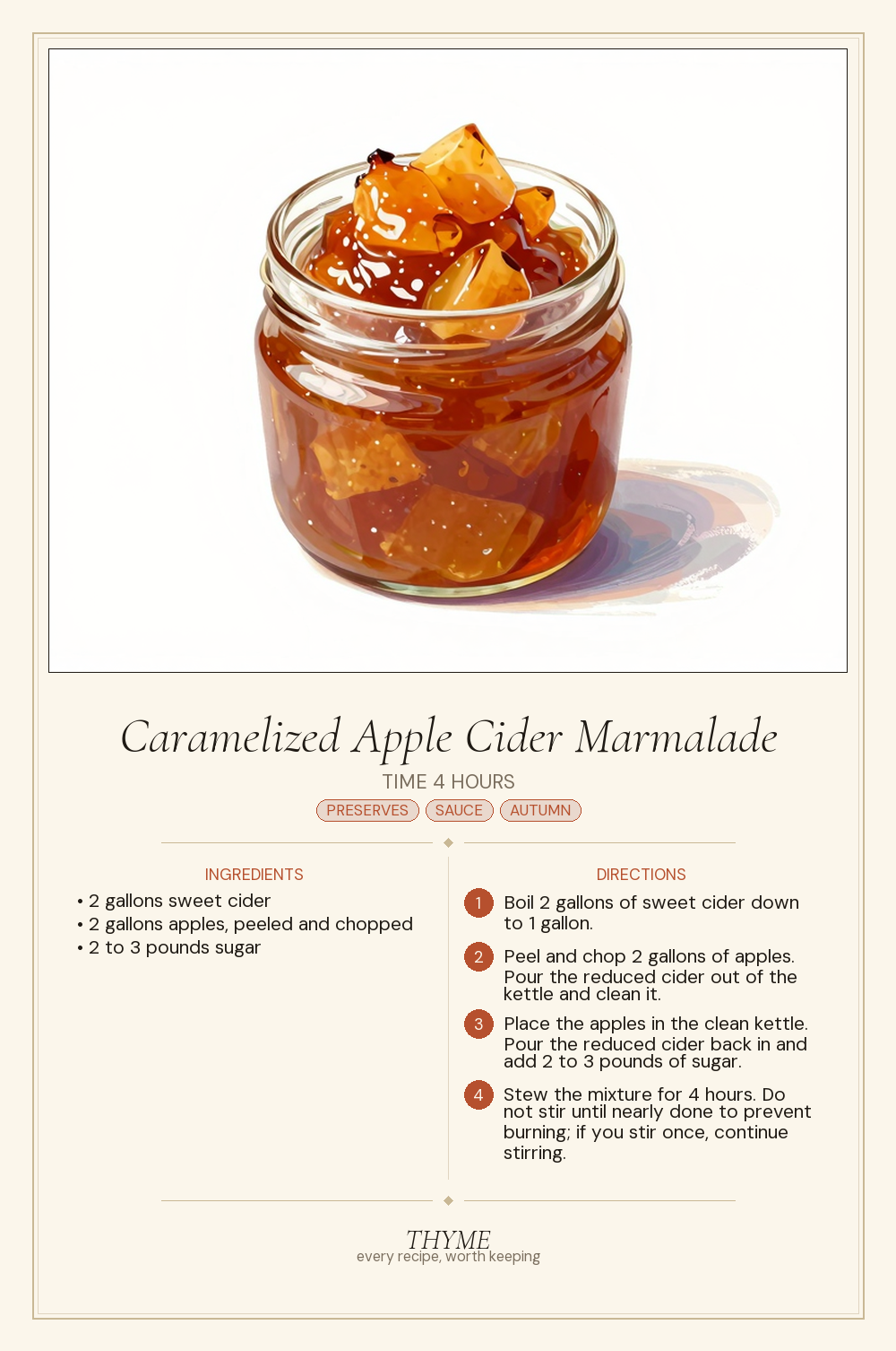 Caramelized Apple Cider Marmalade