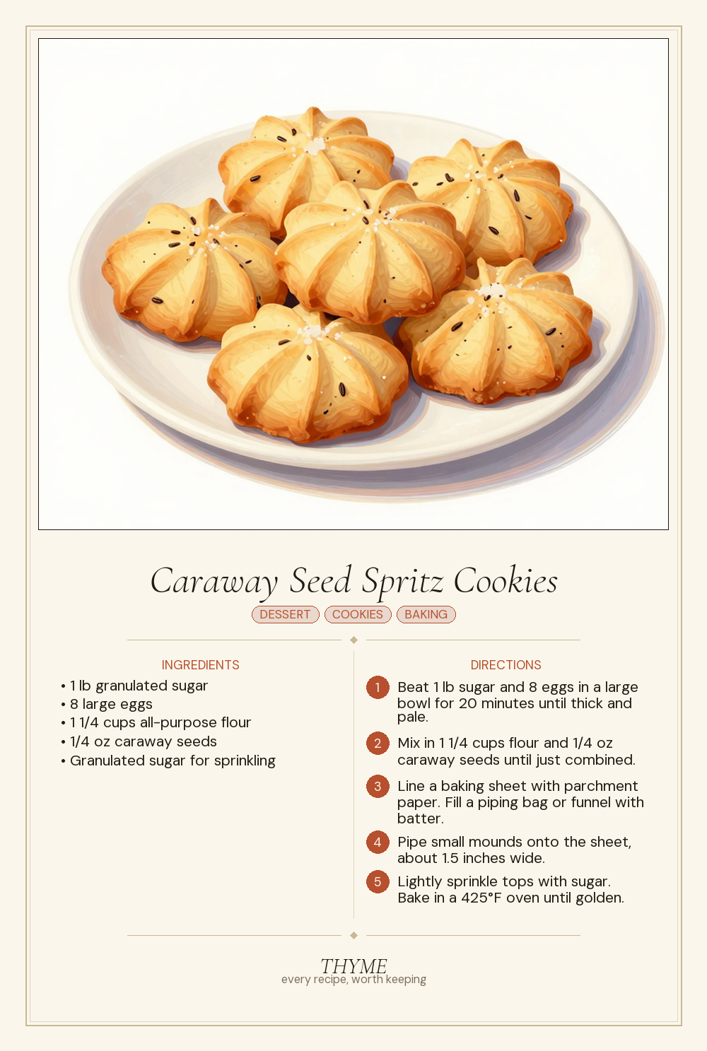 Caraway Seed Spritz Cookies