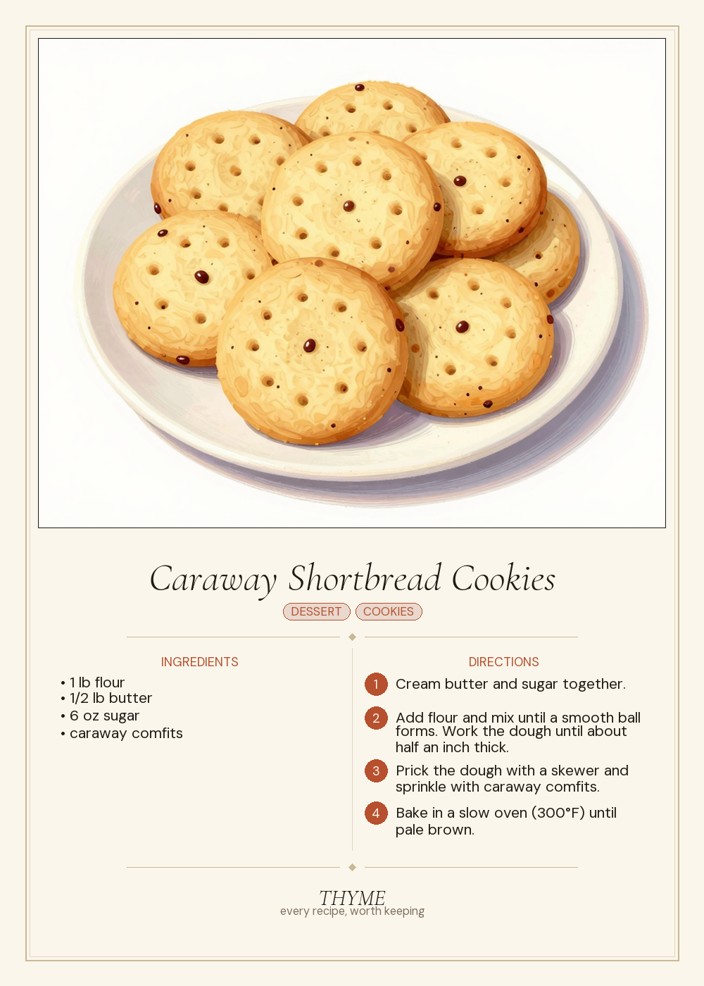 Caraway Shortbread Cookies