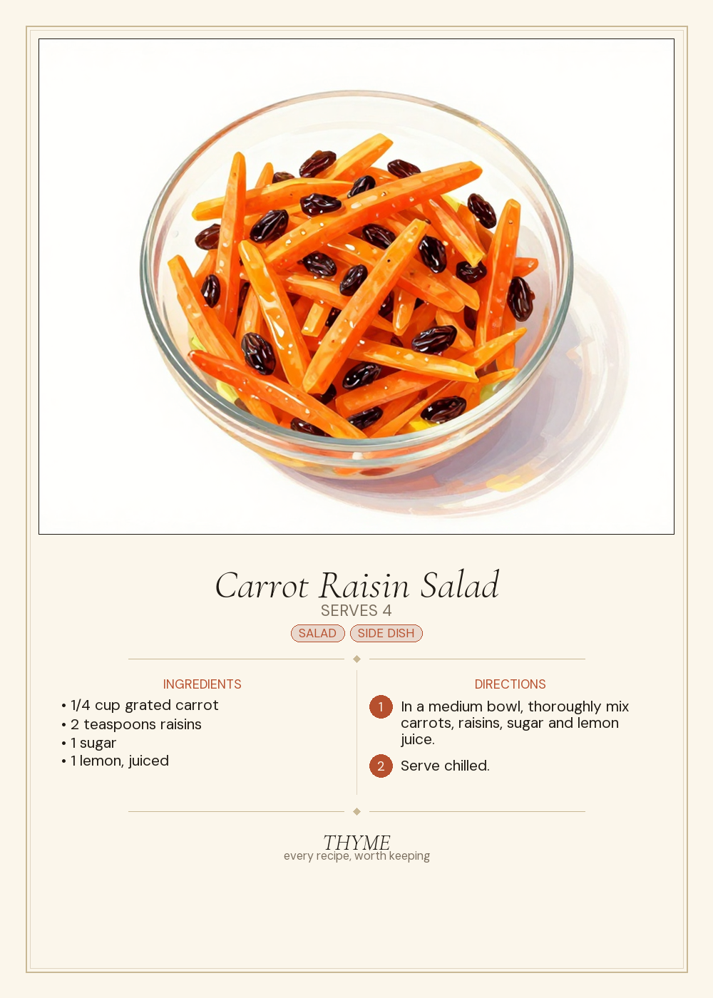 Carrot Raisin Salad