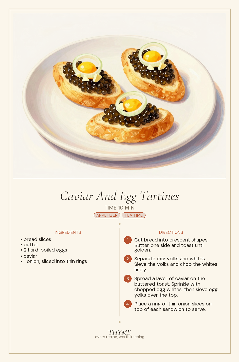 Caviar And Egg Tartines