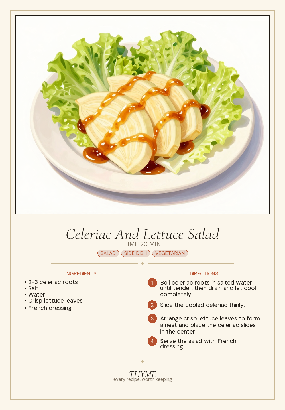 Celeriac And Lettuce Salad