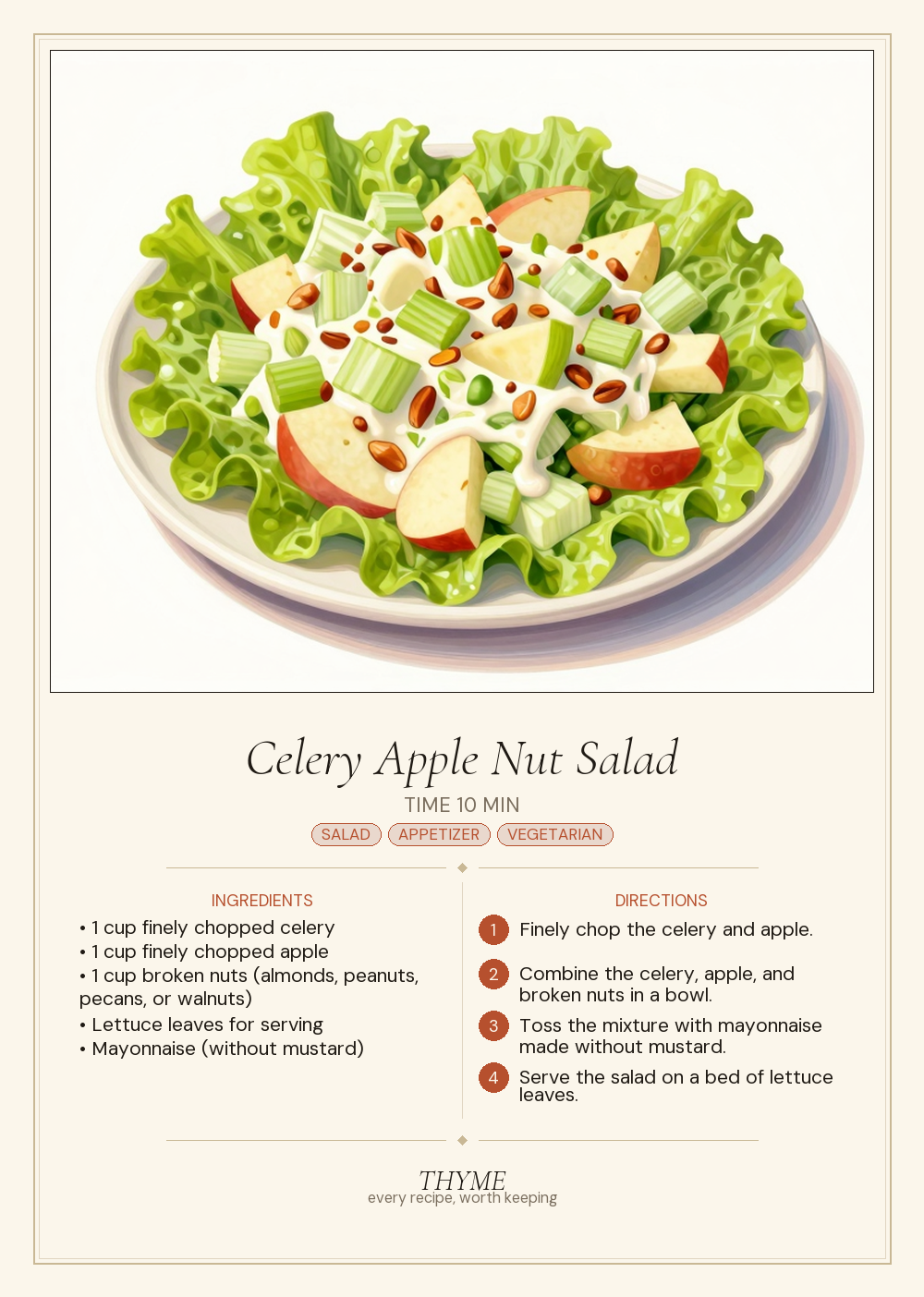 Celery Apple Nut Salad