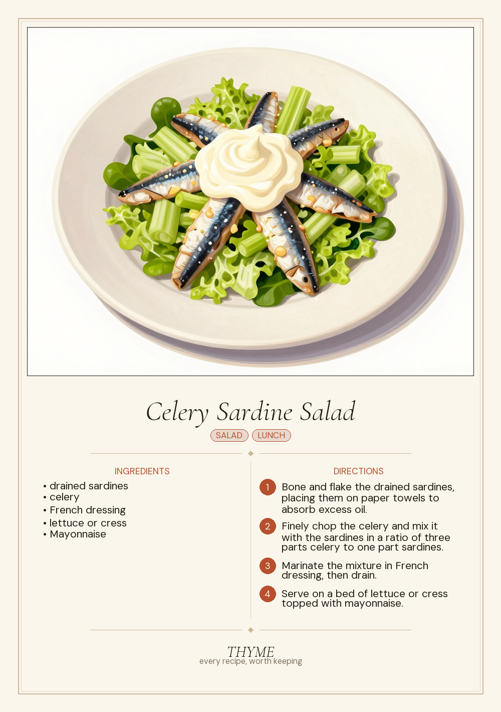 Celery Sardine Salad