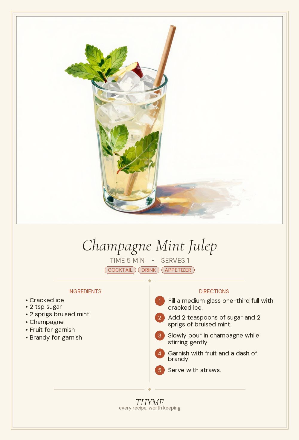 Champagne Mint Julep
