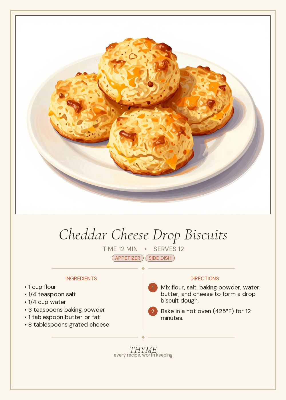 Cheddar Cheese Drop Biscuits
