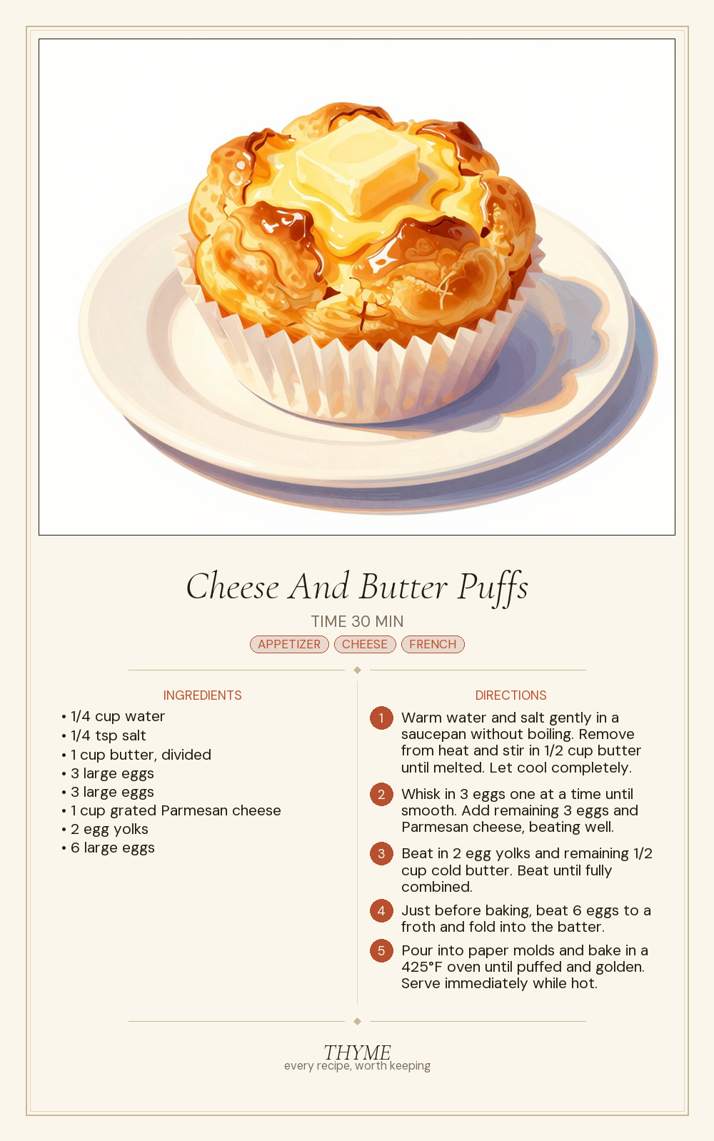 Cheese And Butter Puffs