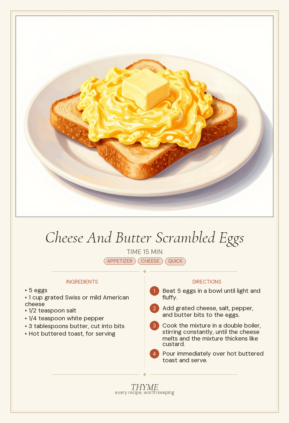 Cheese And Butter Scrambled Eggs