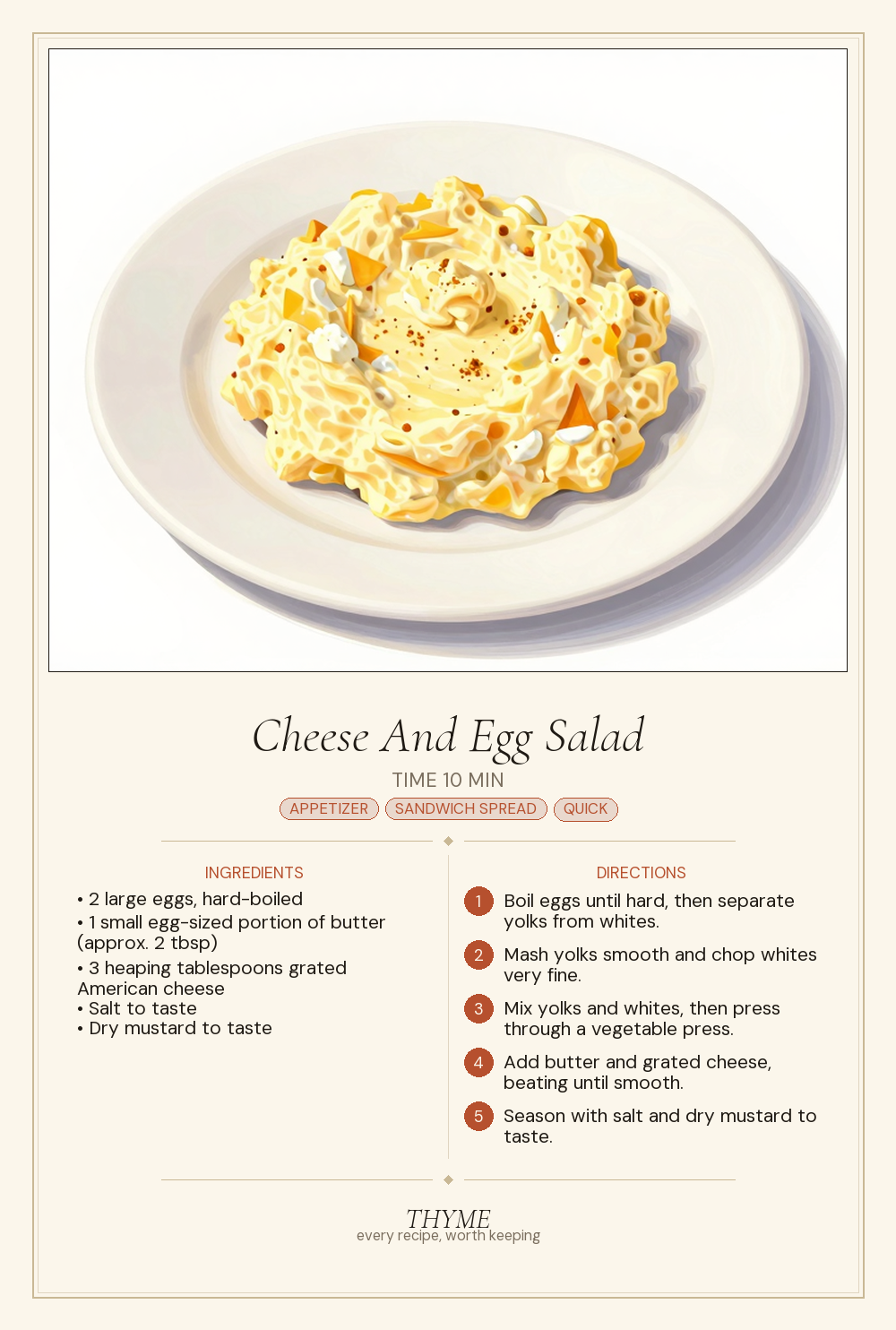 Cheese And Egg Salad
