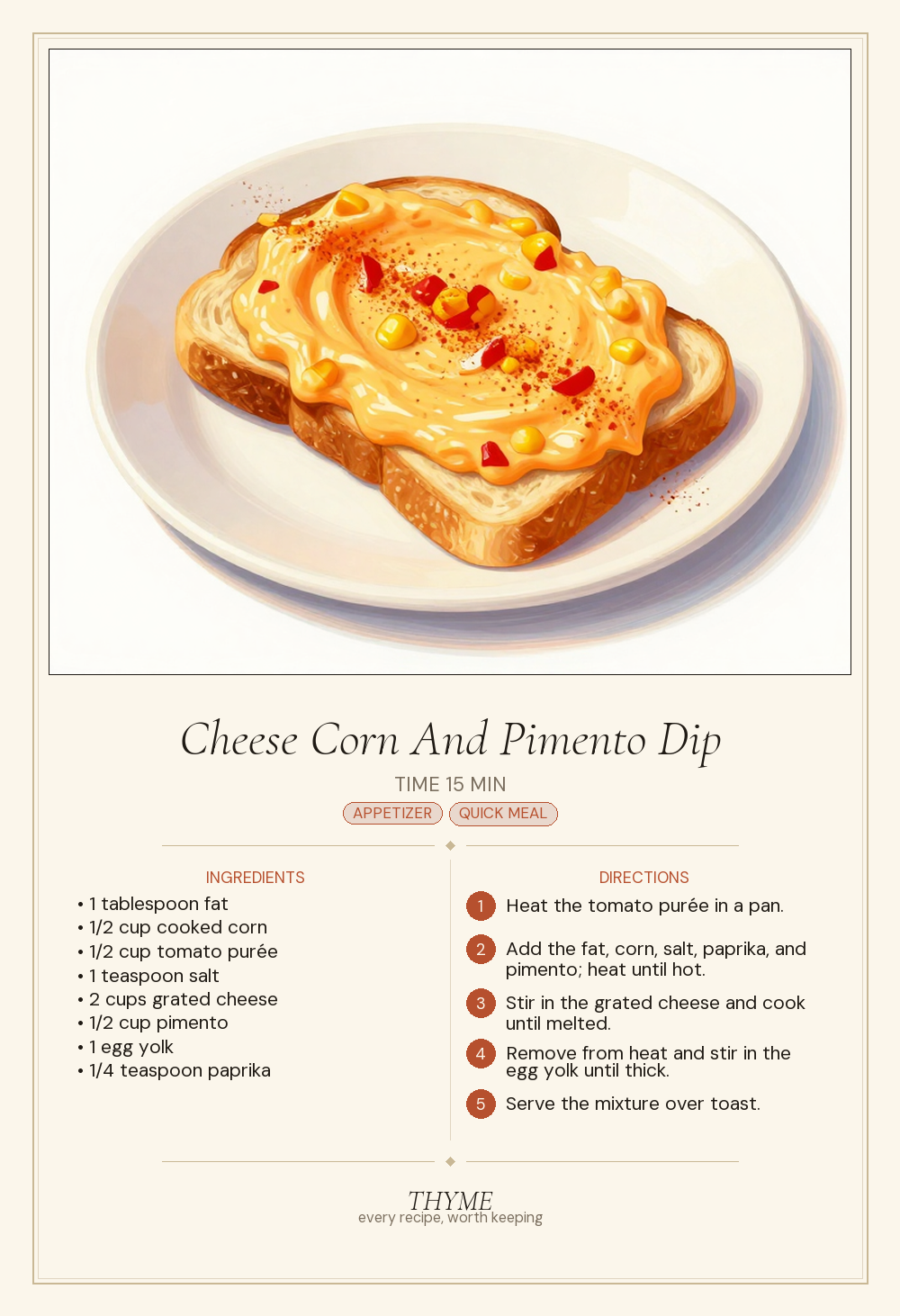 Cheese Corn And Pimento Dip