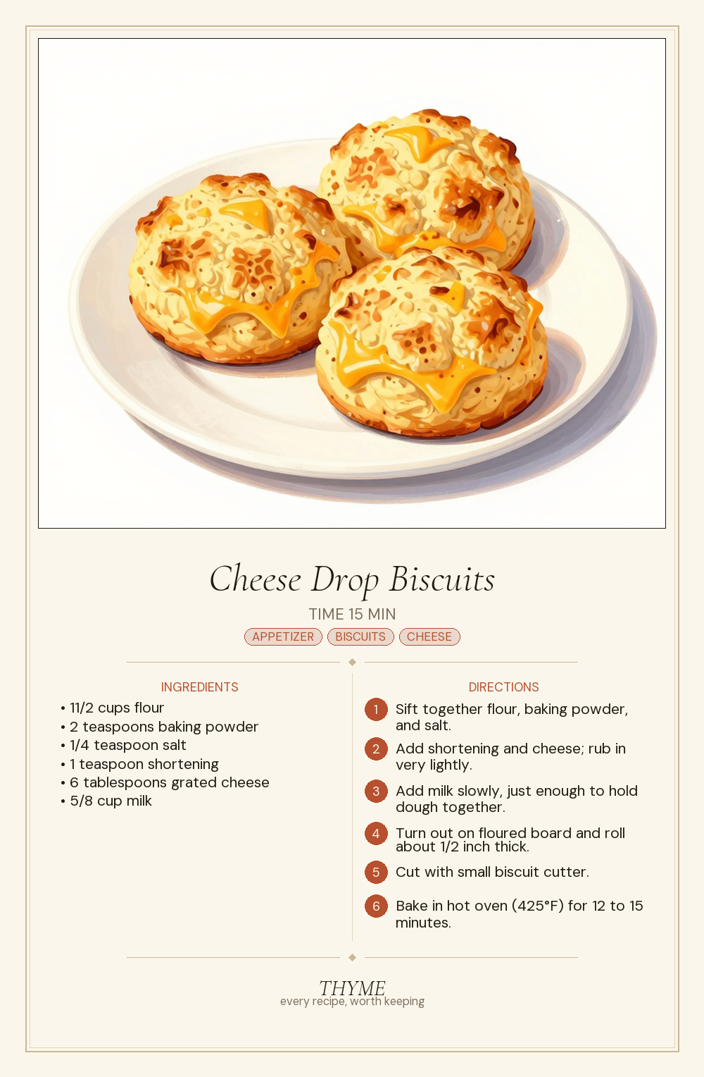 Cheese Drop Biscuits