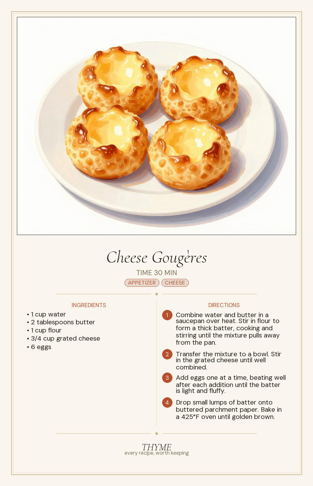 Cheese Gougères