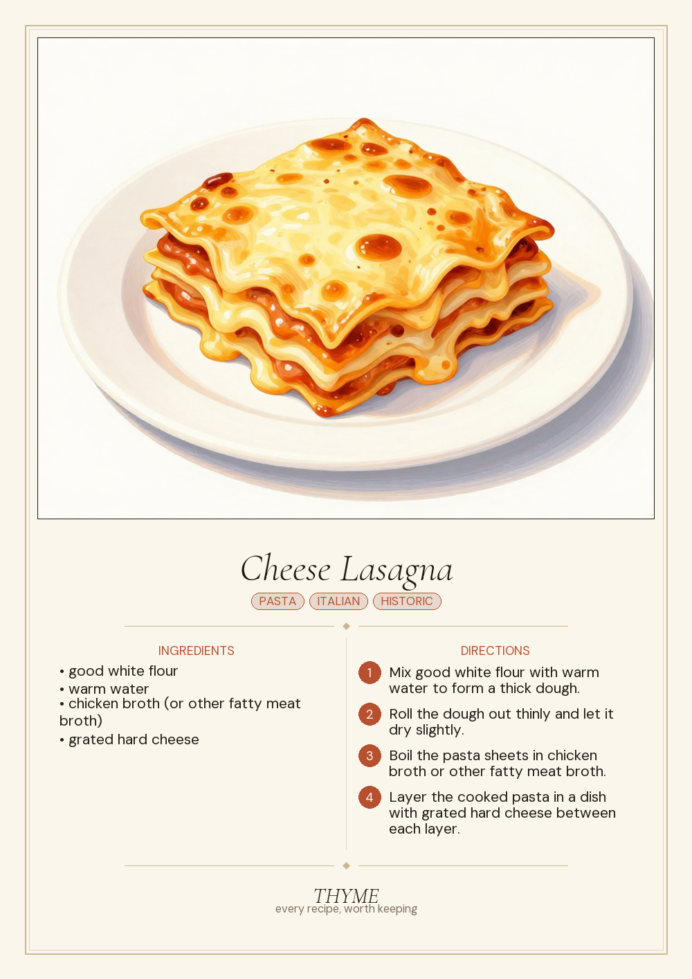 Cheese Lasagna