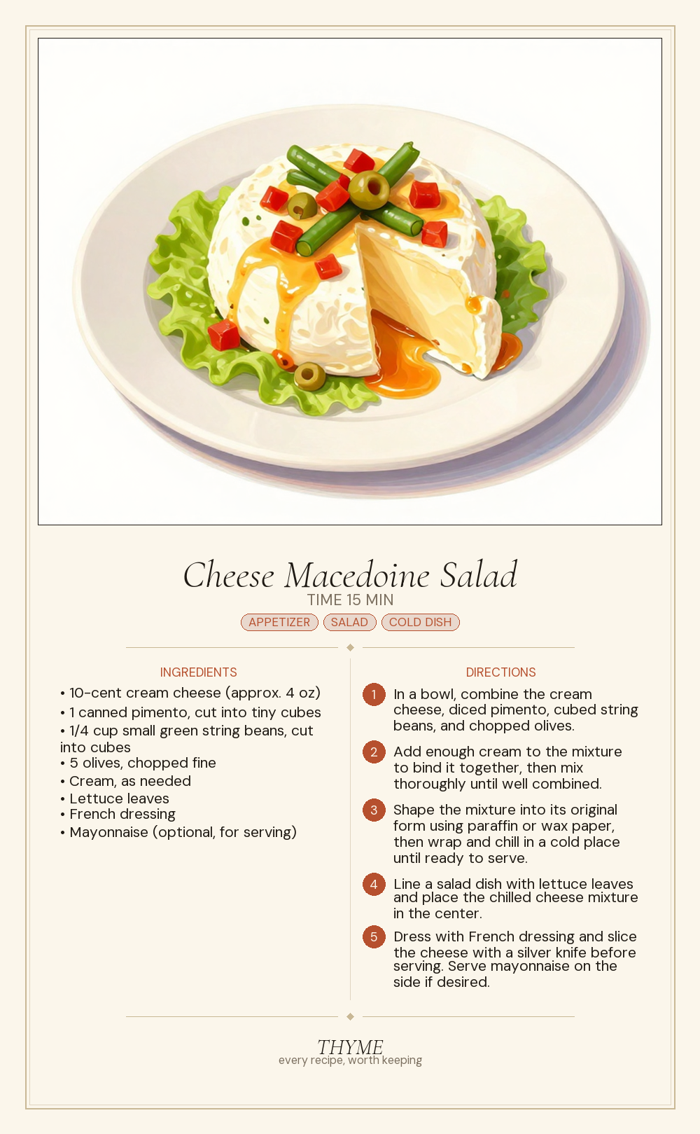 Cheese Macedoine Salad
