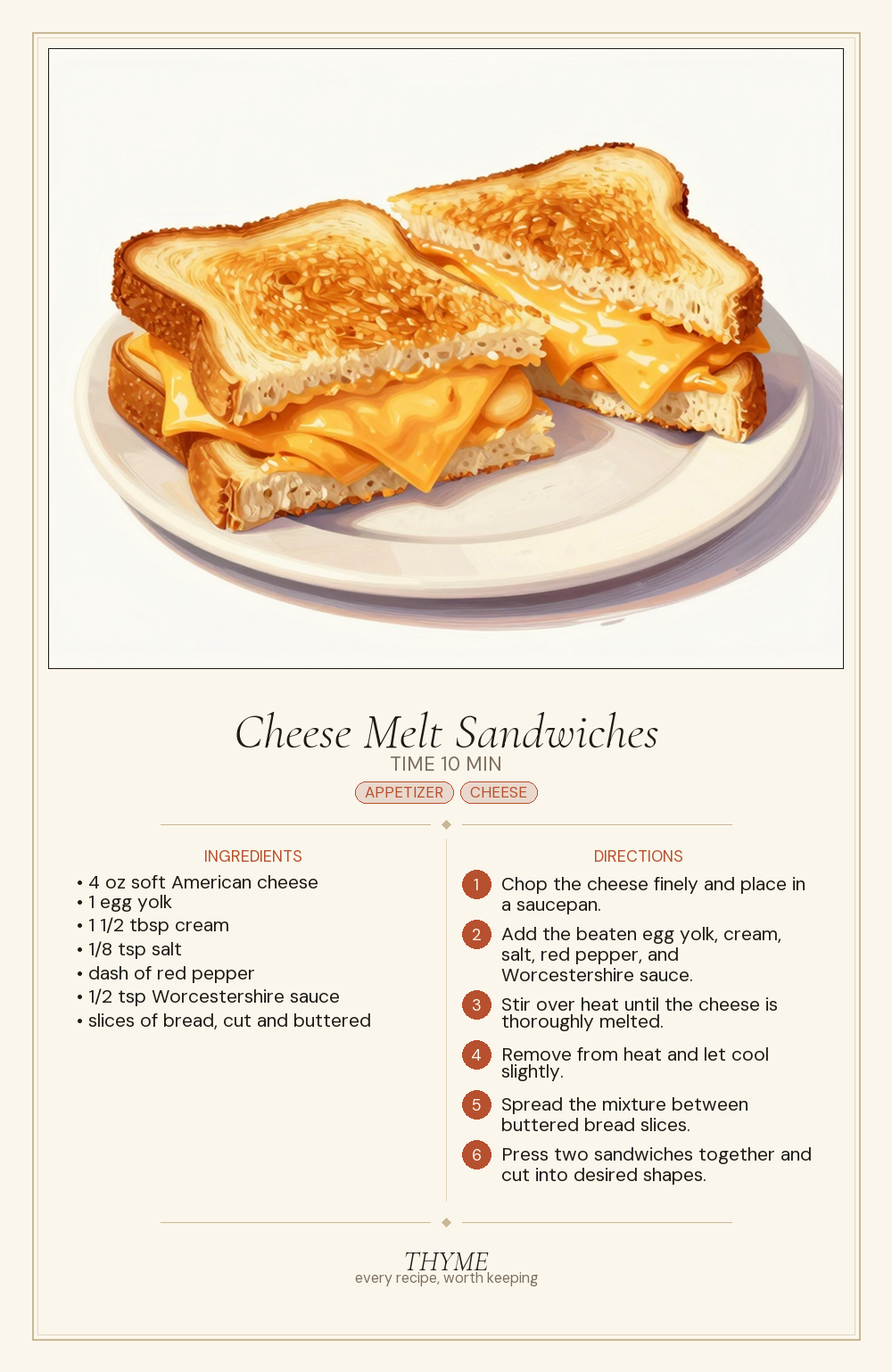 Cheese Melt Sandwiches