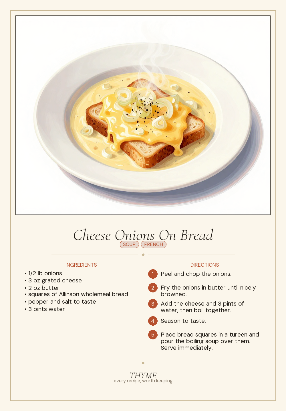 Cheese Onions On Bread