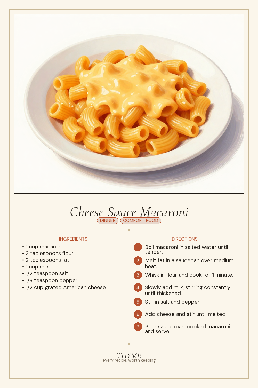 Cheese Sauce Macaroni
