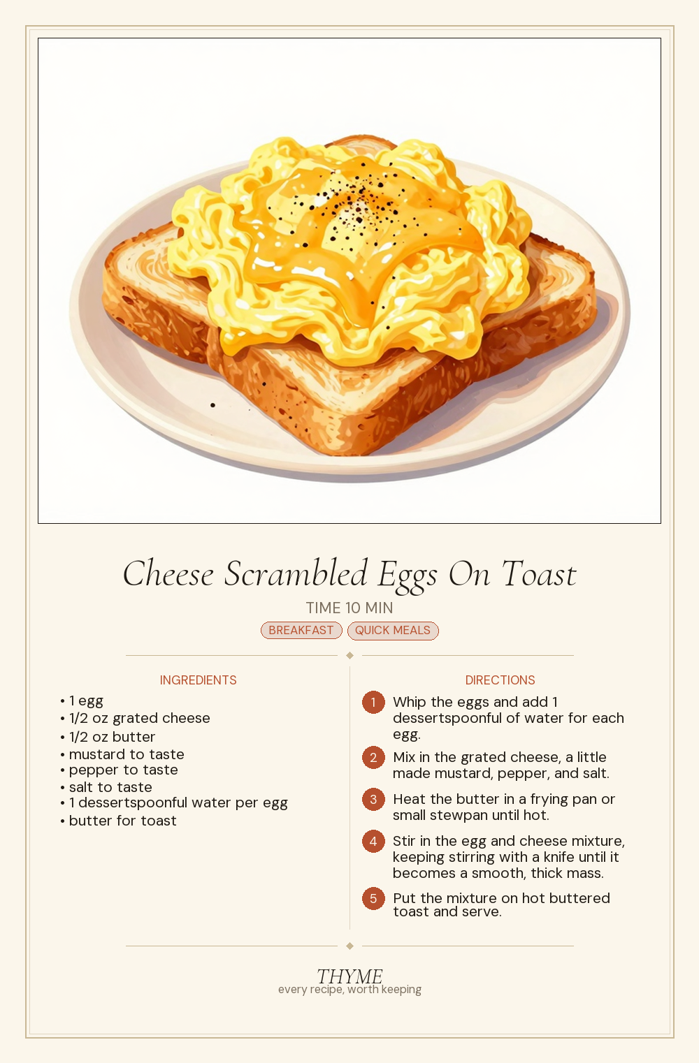 Cheese Scrambled Eggs On Toast