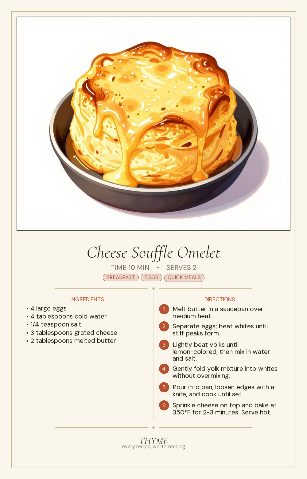 Cheese Souffle Omelet