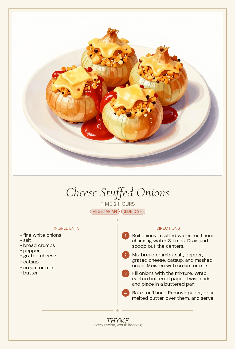 Cheese Stuffed Onions