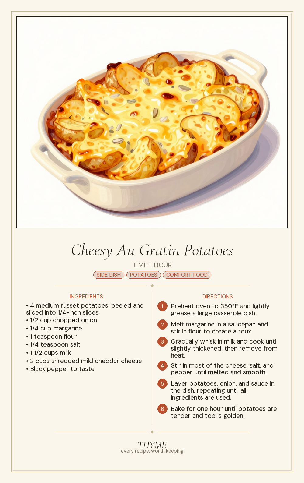 Cheesy Au Gratin Potatoes
