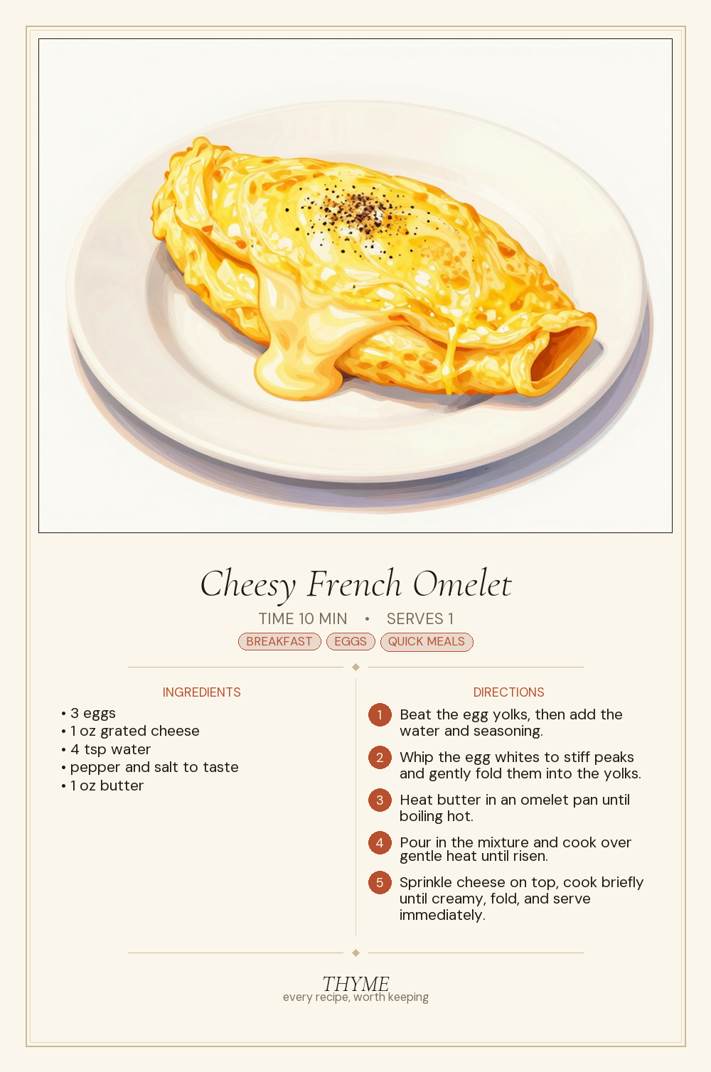 Cheesy French Omelet