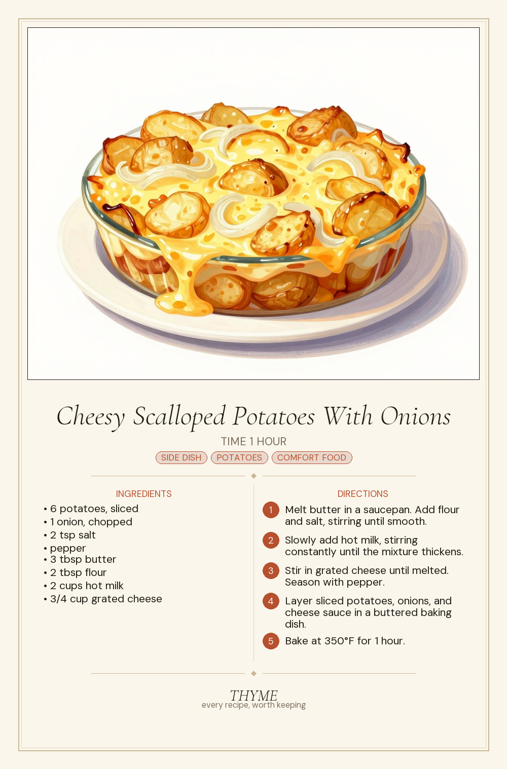 Cheesy Scalloped Potatoes With Onions