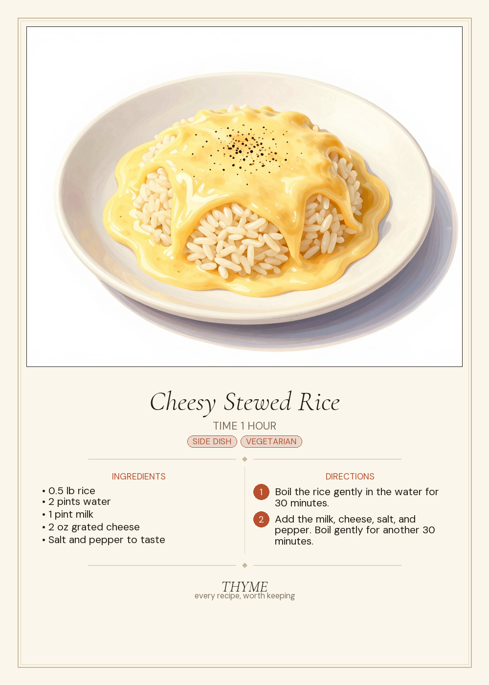 Cheesy Stewed Rice