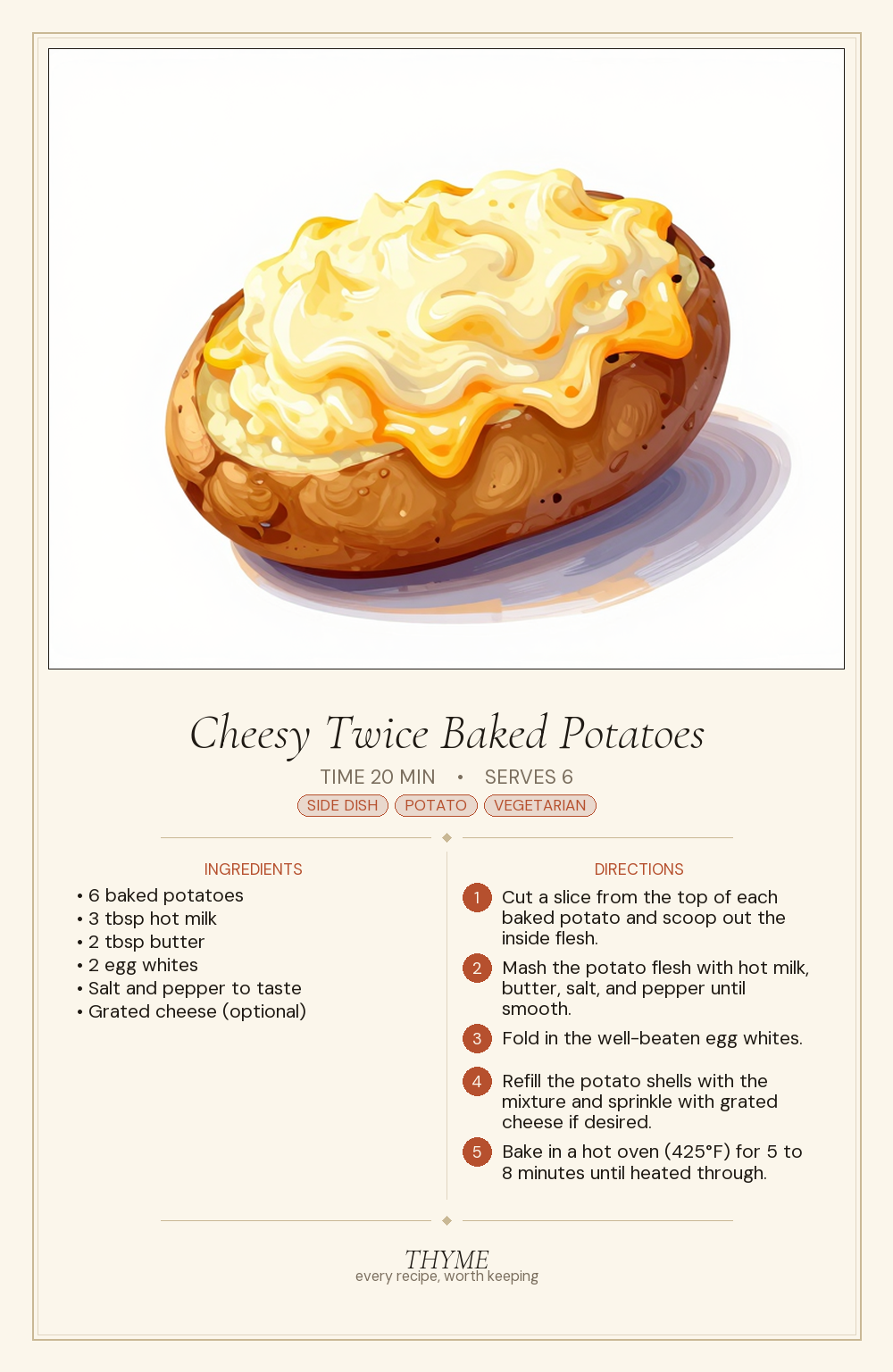 Cheesy Twice Baked Potatoes