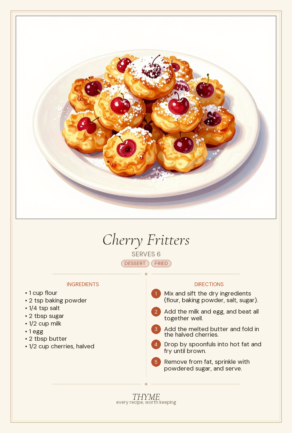 Cherry Fritters