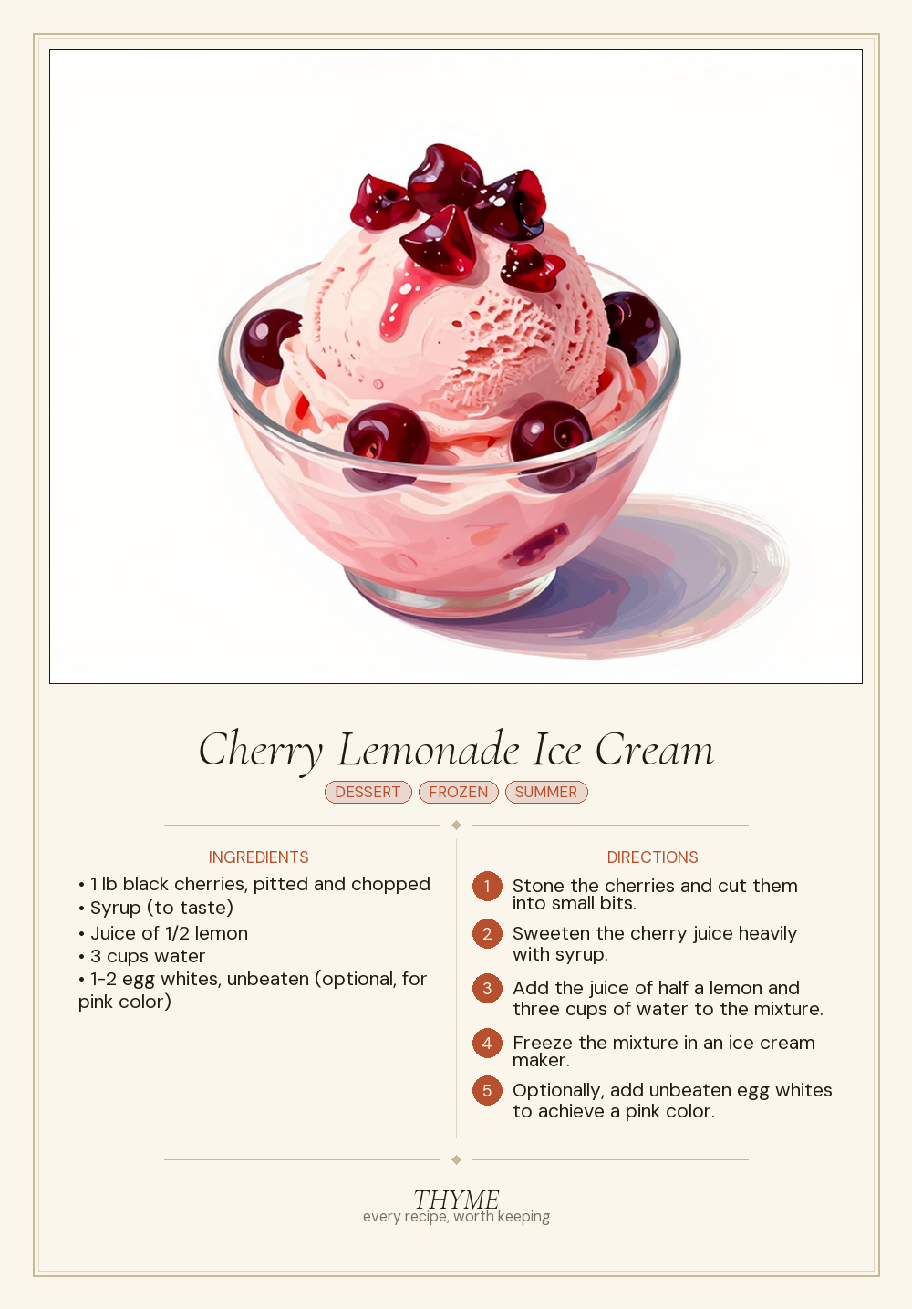 Cherry Lemonade Ice Cream