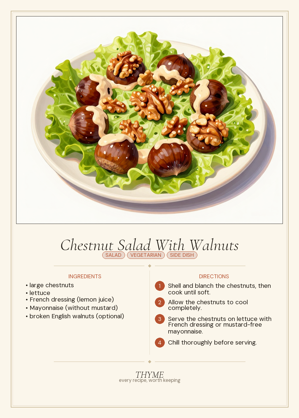 Chestnut Salad With Walnuts