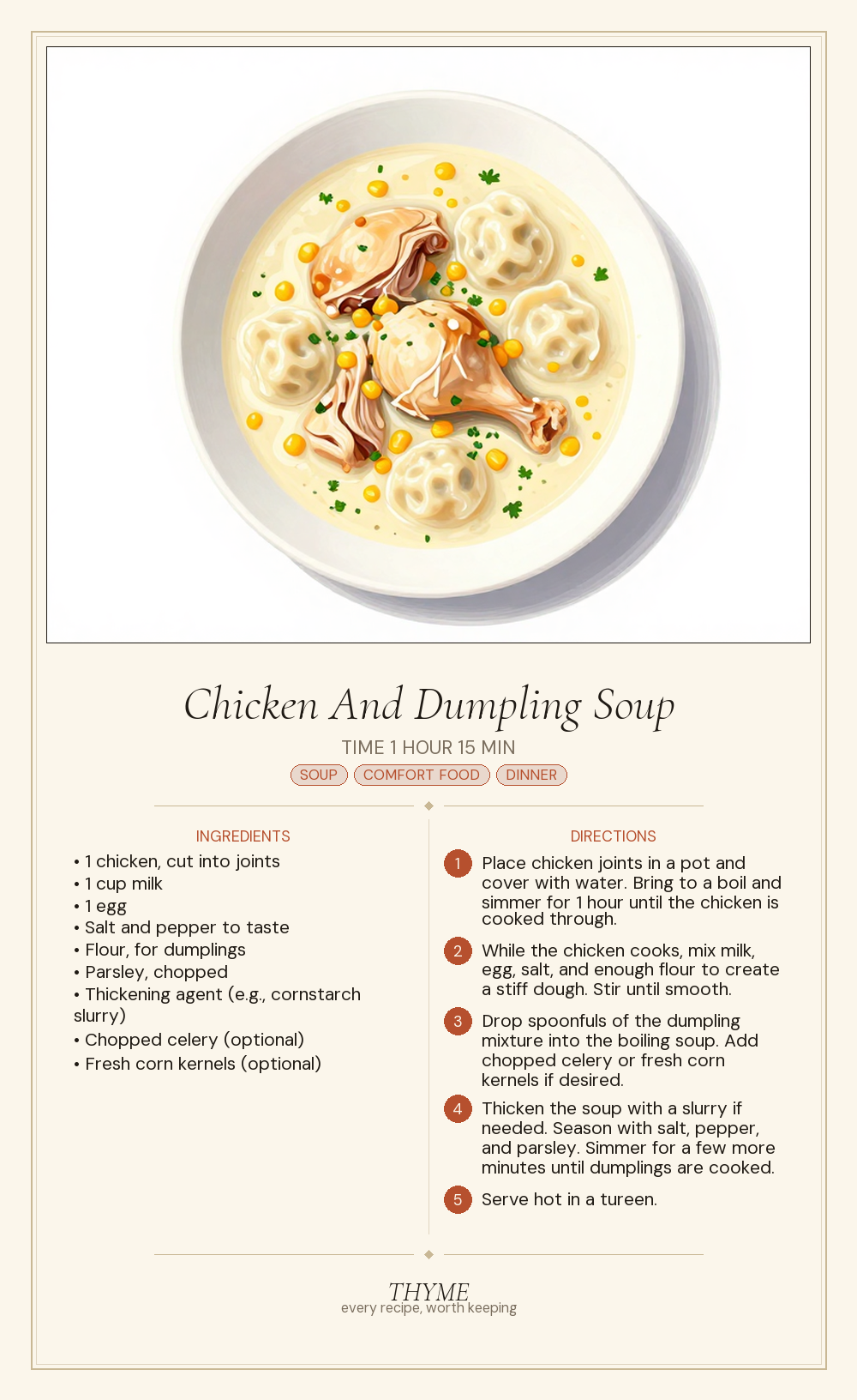 Chicken And Dumpling Soup