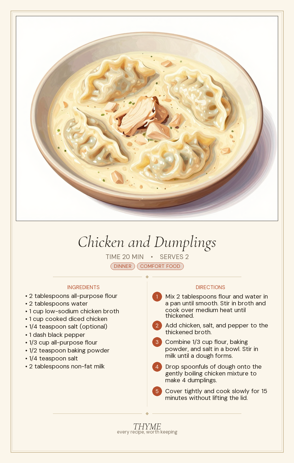 Chicken and Dumplings
