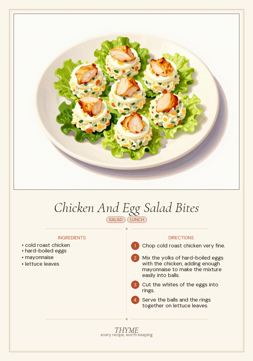 Chicken And Egg Salad Bites