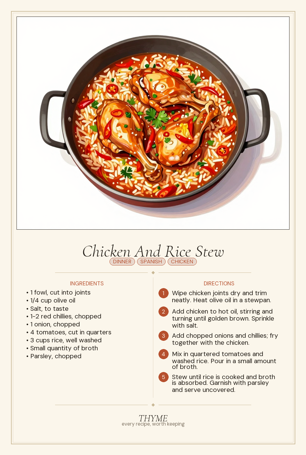 Chicken And Rice Stew
