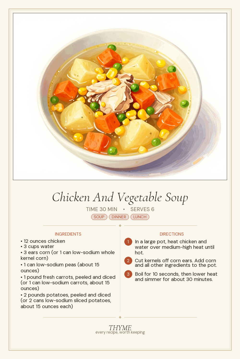 Chicken And Vegetable Soup