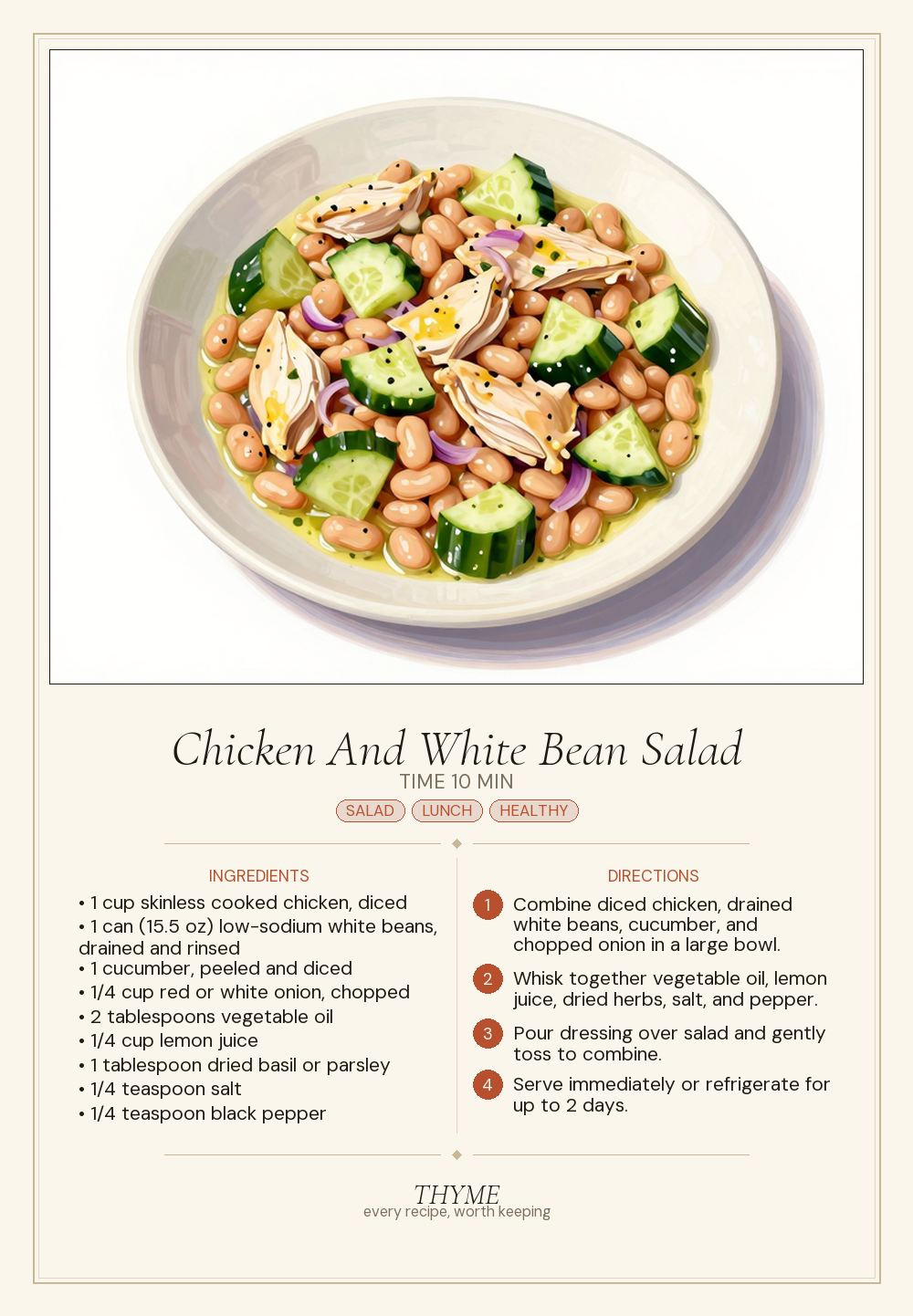 Chicken And White Bean Salad