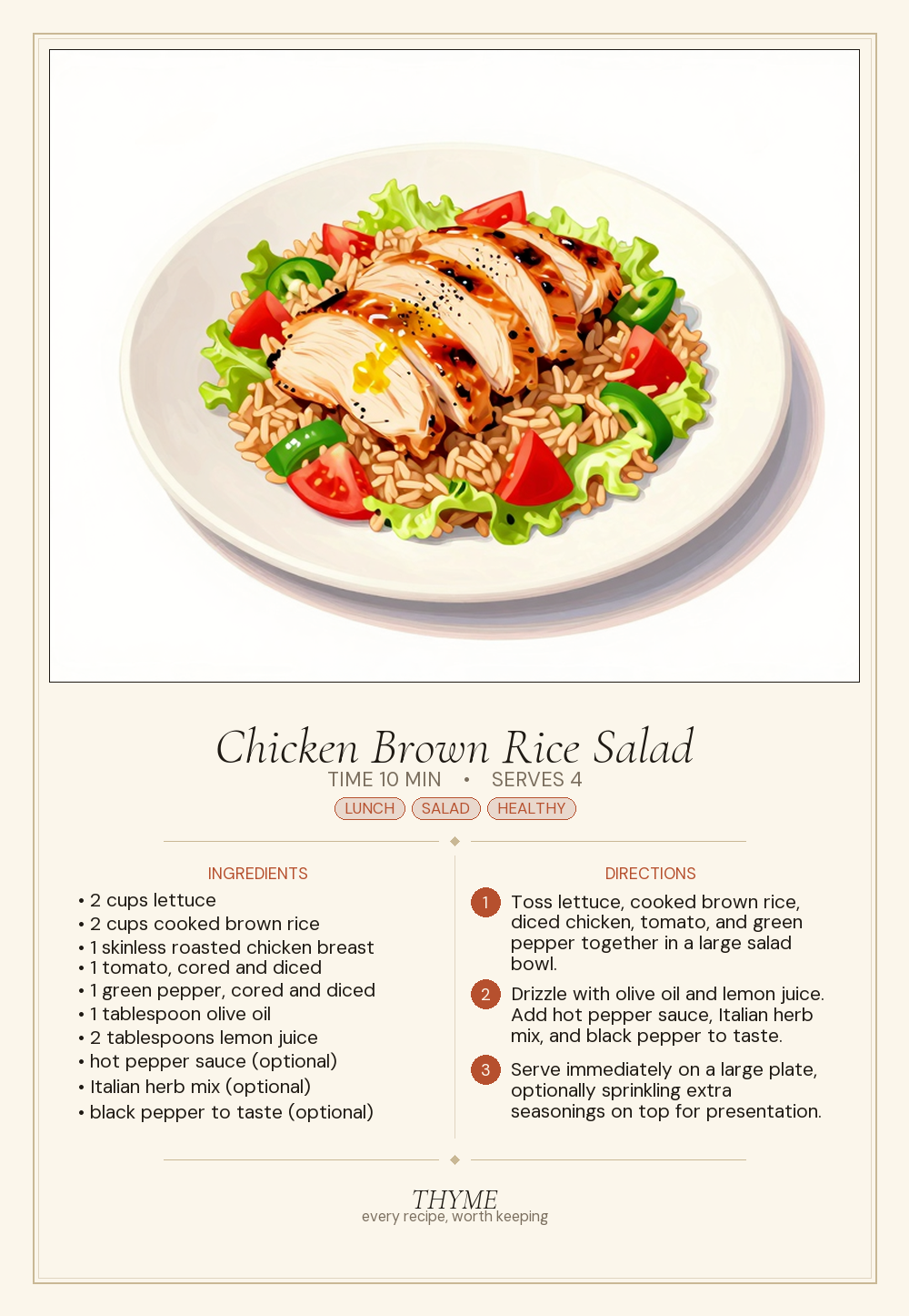 Chicken Brown Rice Salad