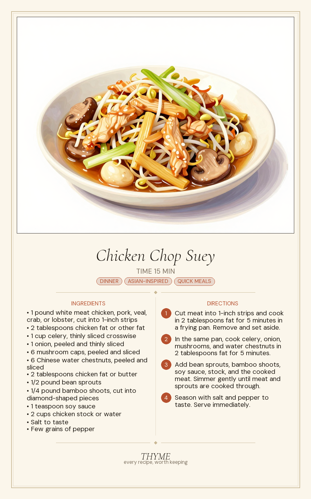 Chicken Chop Suey