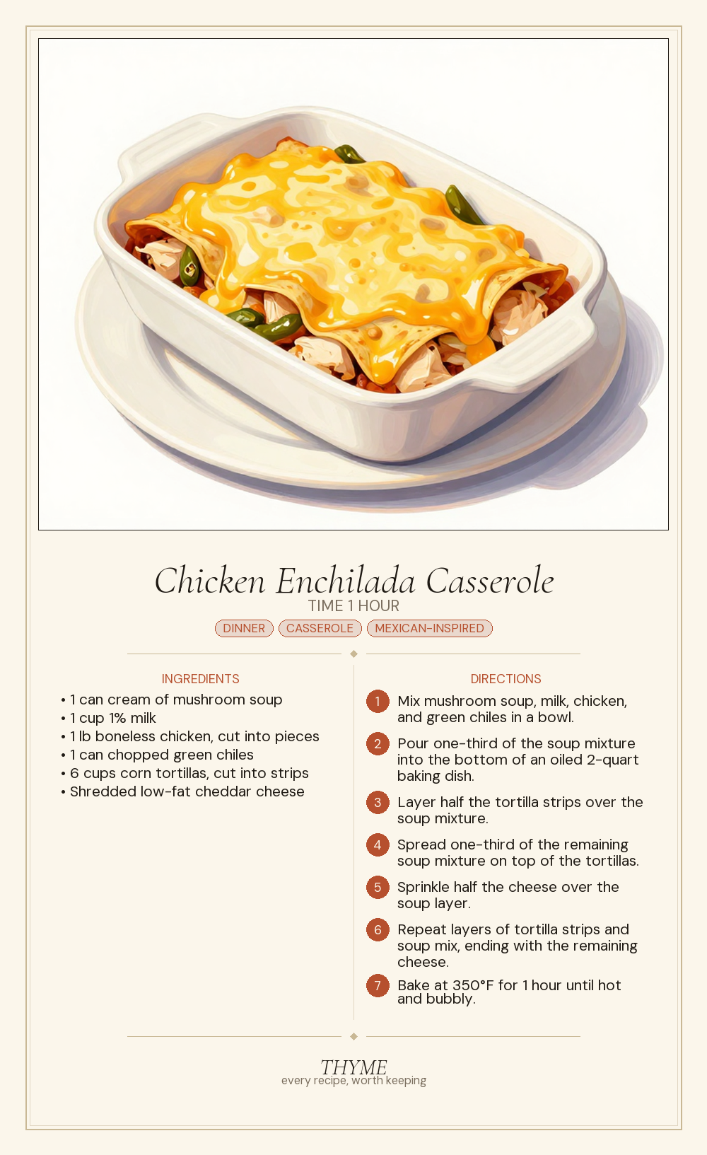 Chicken Enchilada Casserole