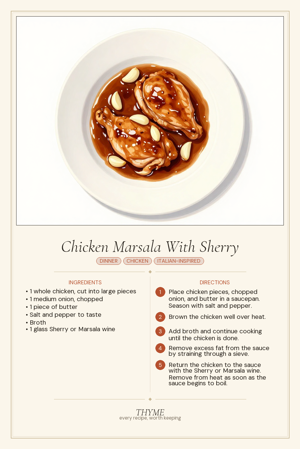 Chicken Marsala With Sherry