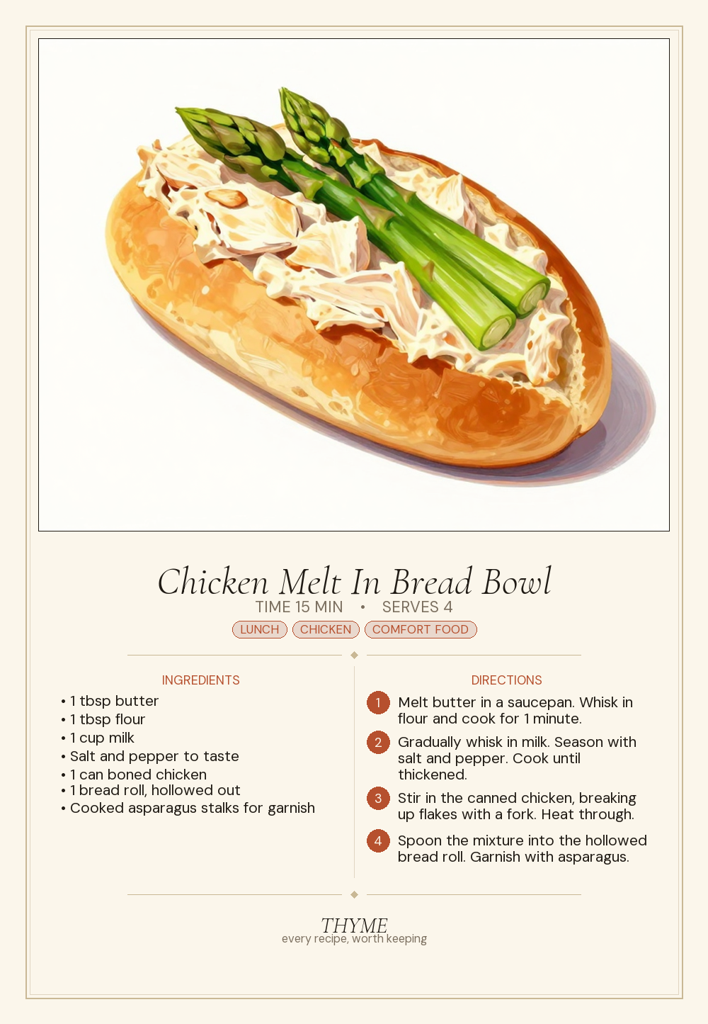 Chicken Melt In Bread Bowl