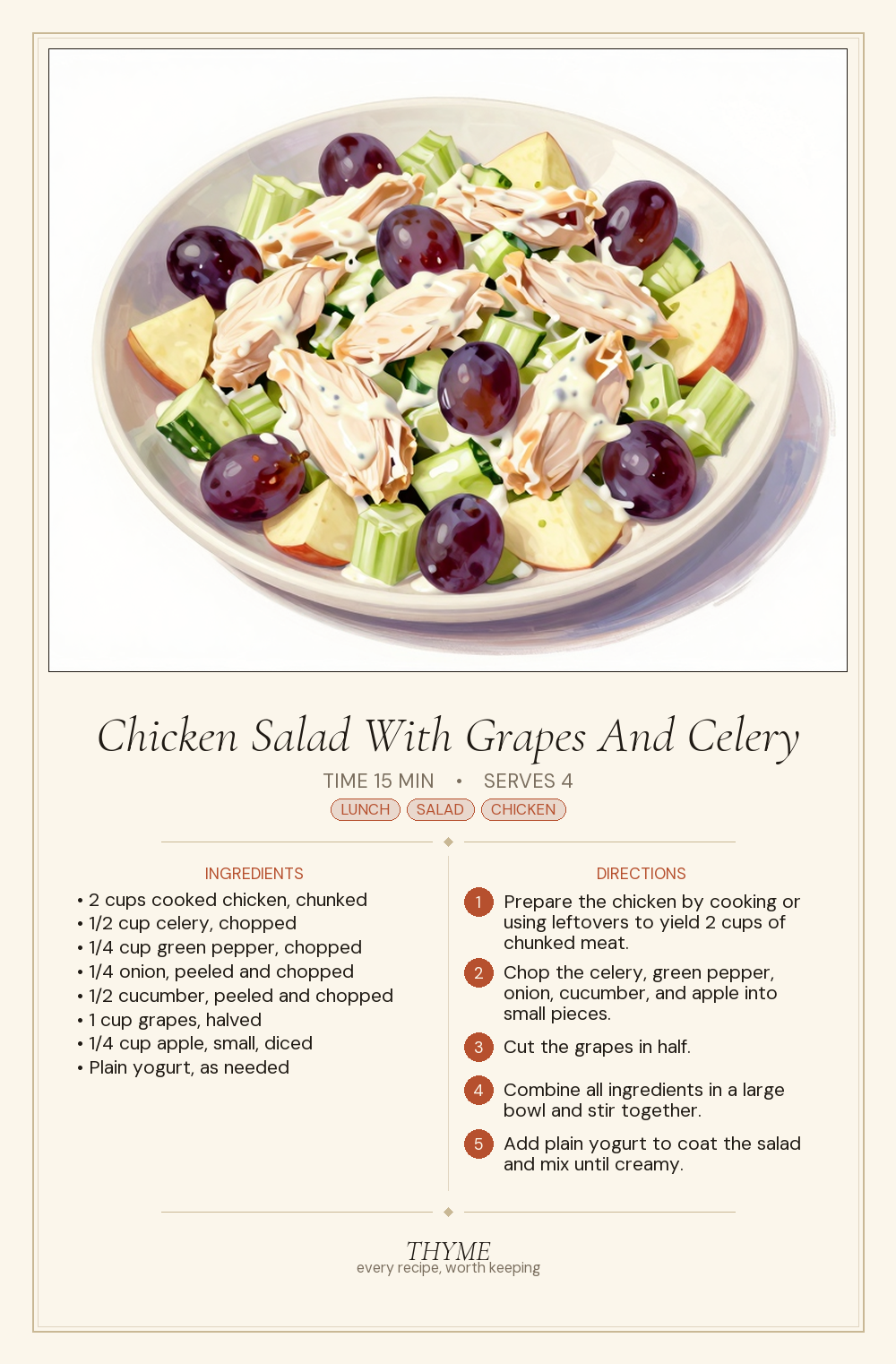 Chicken Salad With Grapes And Celery