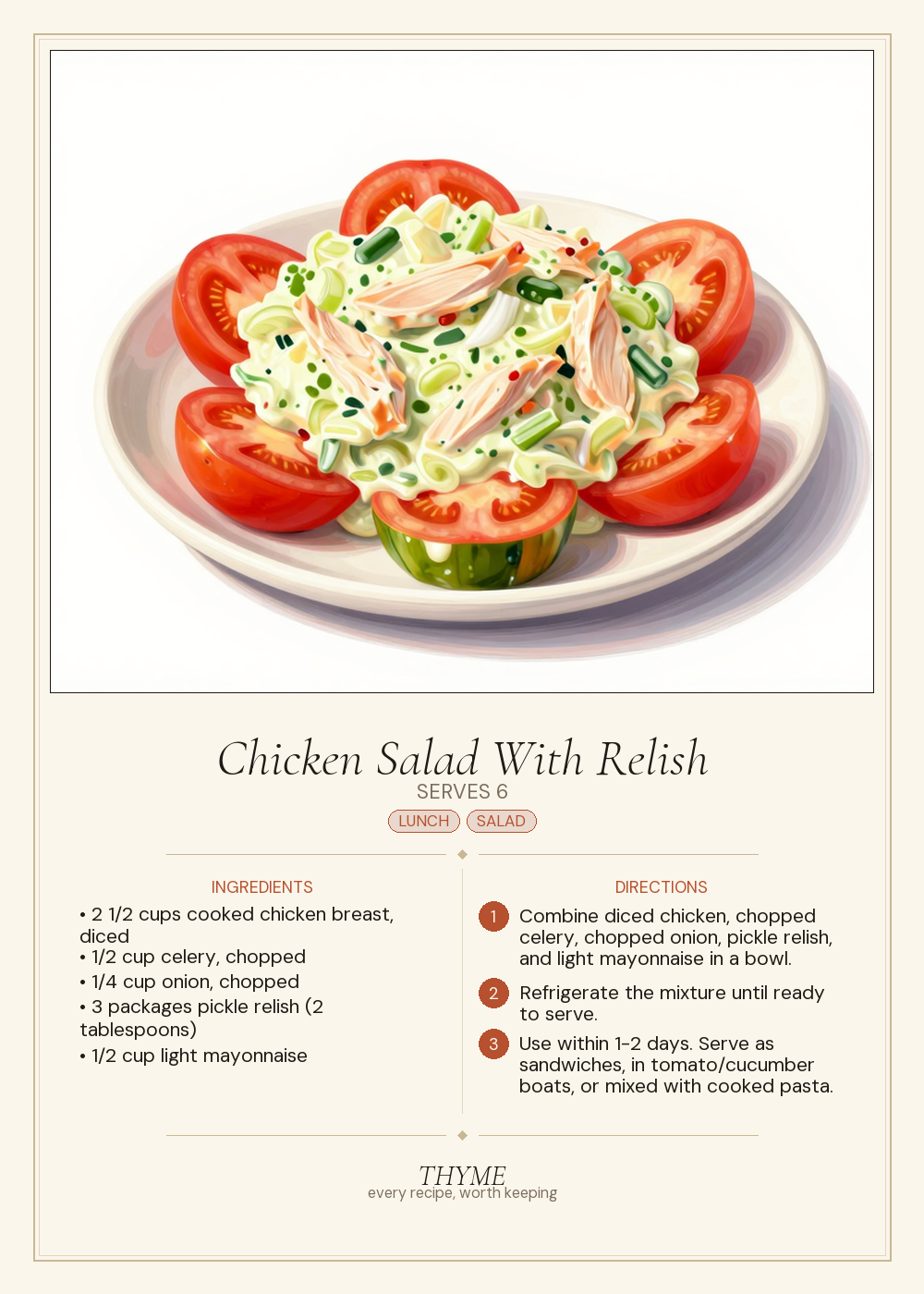 Chicken Salad With Relish